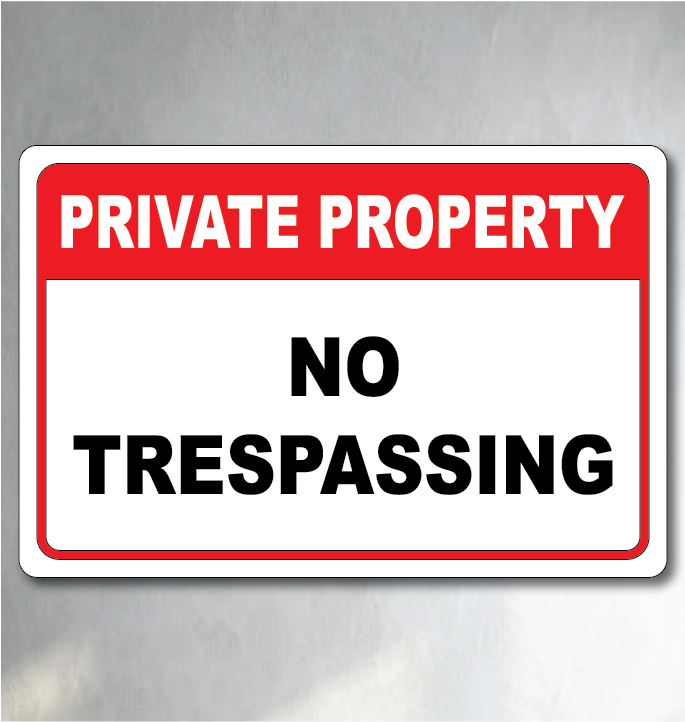 no trespassing sign for sale